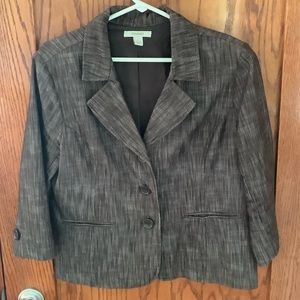 Dressbarn Brown Suit Jacket Size Large